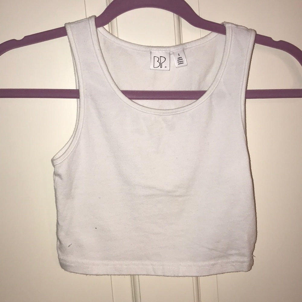 White Tank top crop top